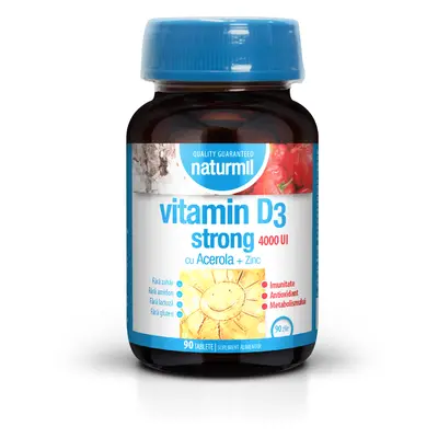 Vitamina D3 Strong Naturmil, 4000 U.I, 90 capsule, Dietmed