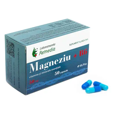 Magneziu+B6 50mg, 50 capsule, Remedia