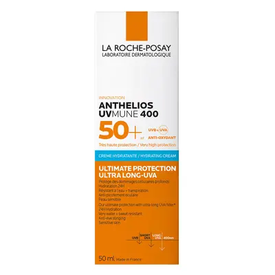 La Roche-Posay Anthelios UVMune 400, Cremă de față hidratantă, SPF 50+, 50 ml