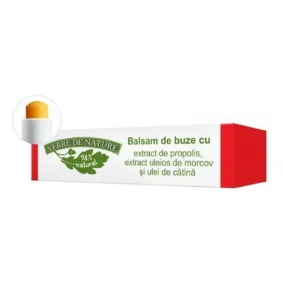 Balsam de buze cu extract de propolis, morcov si catina 4.8 g, Verre de Nature