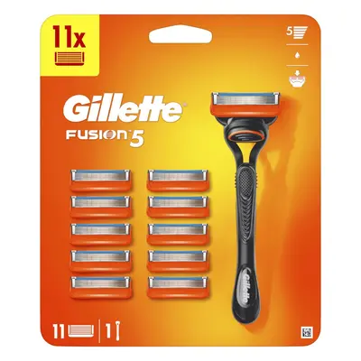 Aparat de ras Gillette Fusion + 11 capete de schimb Pachet special