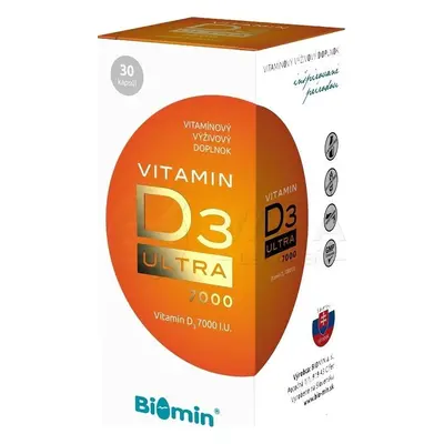 Biomin Vitamina D3 Ultra 7000 U.I. 1×30 cps , supliment alimentar