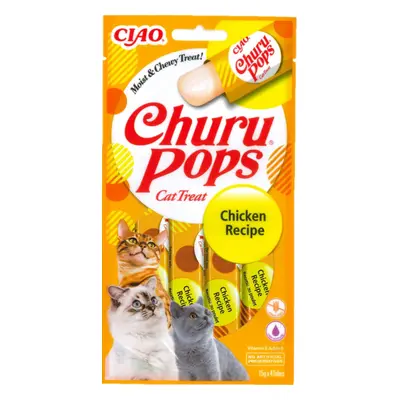 Churu Pops Recompensa Suculenta cu Pui fara cereale- 4 x 15 g