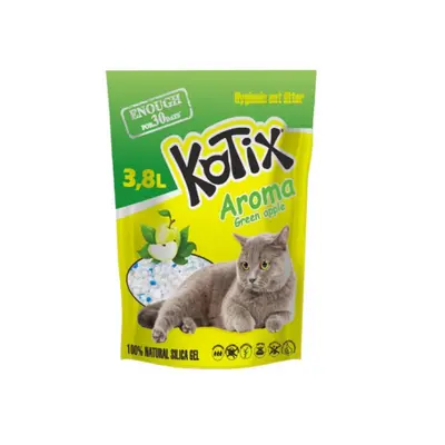 Asternut Igienic Silicat pentru pisici, Kotix Mar Verde, 3.8L