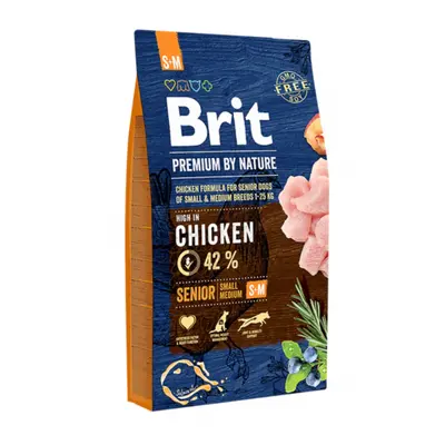 Hrana uscata pentru caini Brit Premium by Nature Senior S plus M 8 kg