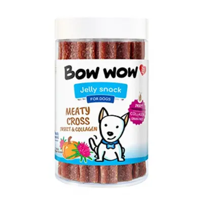 Recompense delicioase pentru caini Bow Wow, betisoare de carne cu insecte, colagen si dovleac, 1