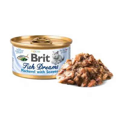 Brit Fish Dreams cu Macrou si alge de mare in suc propiu, 80 g