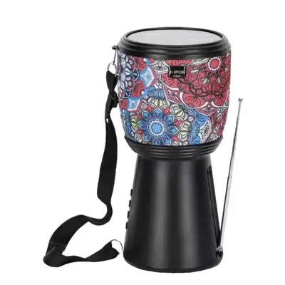 Boxa portabila bluetooth cu incarcare solara design Darbuka cu radio FM si lanterna