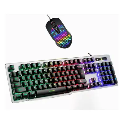 Set tastatura si mouse gaming Andowl QK809 USB iluminare RGB