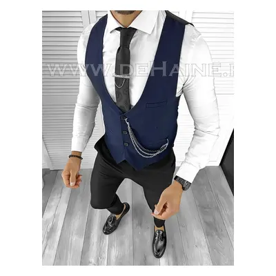 Vesta barbati eleganta slim fit bleumarin B8130 75-4 e